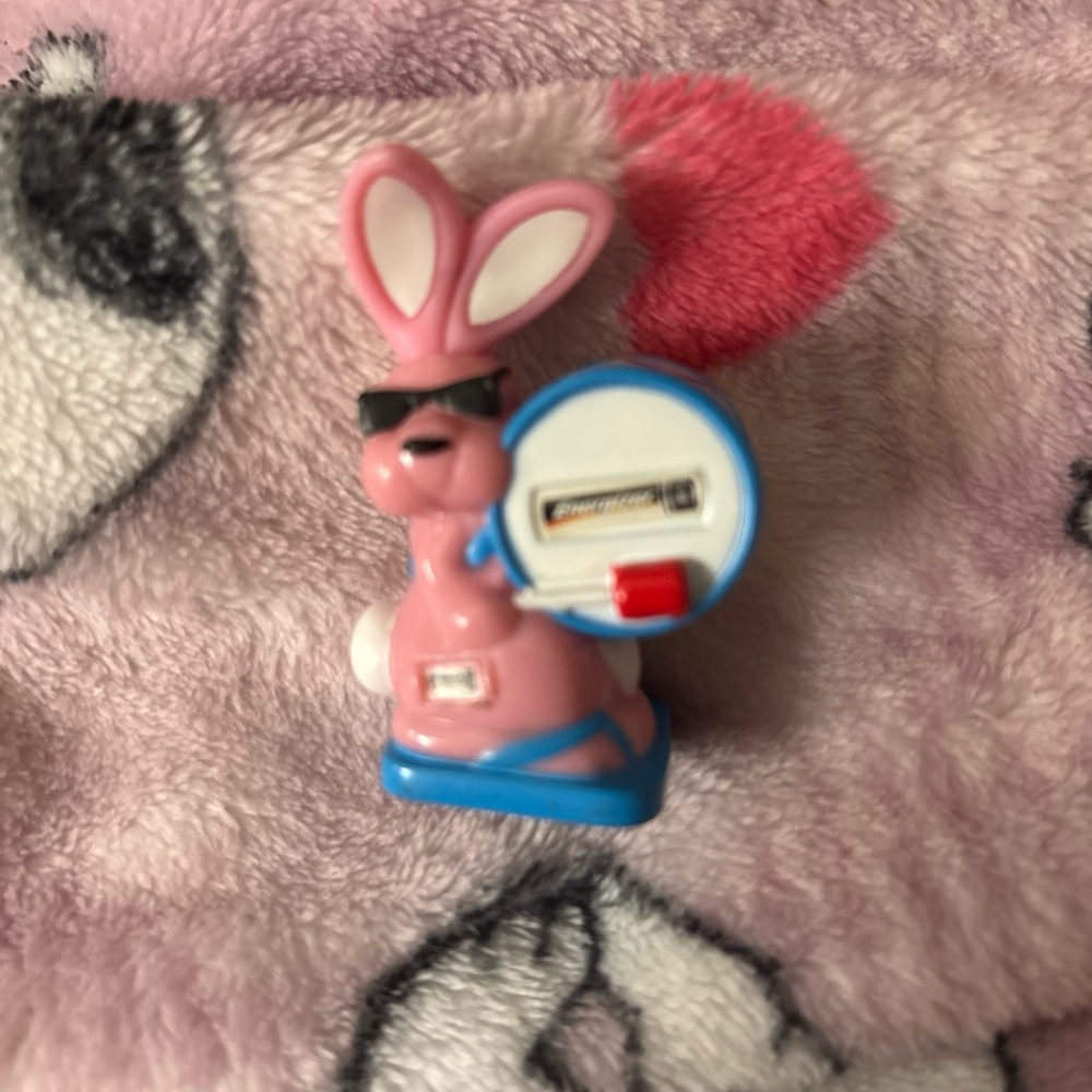 Vintage 1990's Energizer Bunny Advertising Wind Up Toy Working NO Stickers